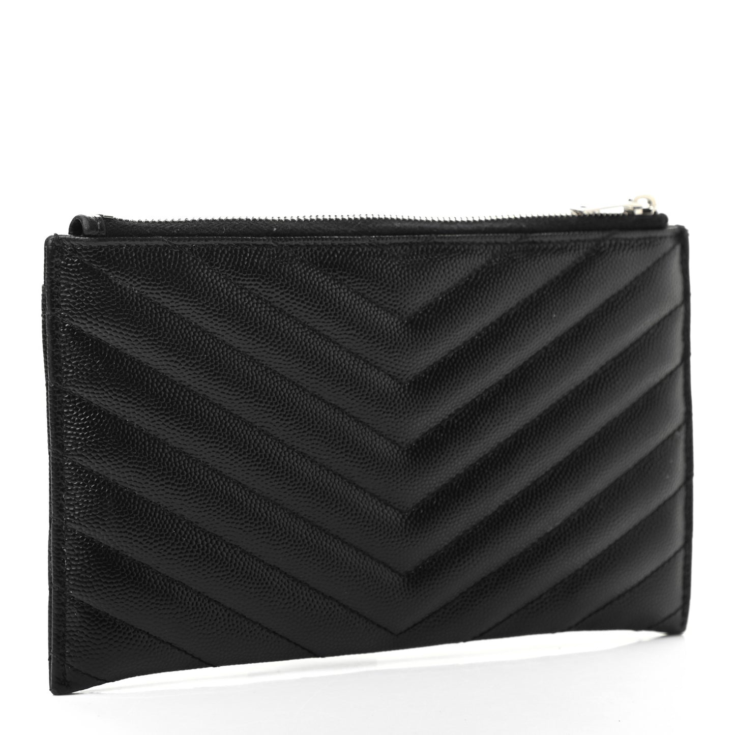 Grain De Poudre Chevron Monogram Bill Pouch Black