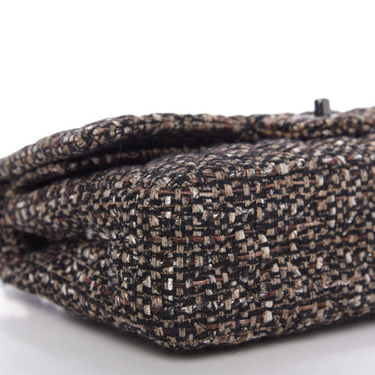 Chanel Tweed Quilted Medium Double Flap Brown 7 of 11