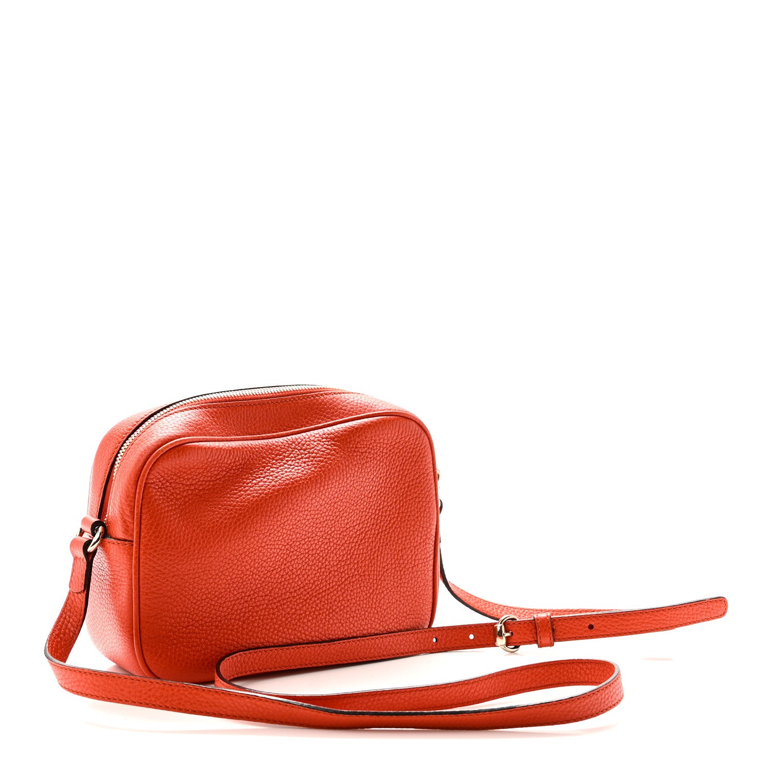Gucci Pebbled Calfskin Small Soho Disco Bag Sun Orange 3 of 11