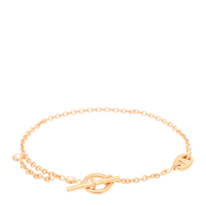 Hermes 18K Rose Gold Diamond Farandole Toggle Bracelet 2 of 3