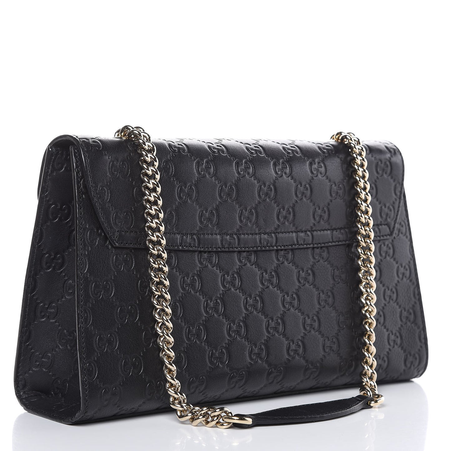Guccissima Medium Emily Chain Shoulder Bag Black