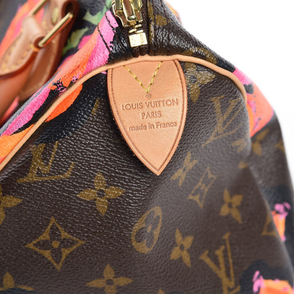 Louis Vuitton Monogram Roses Speedy 30 17 of 23