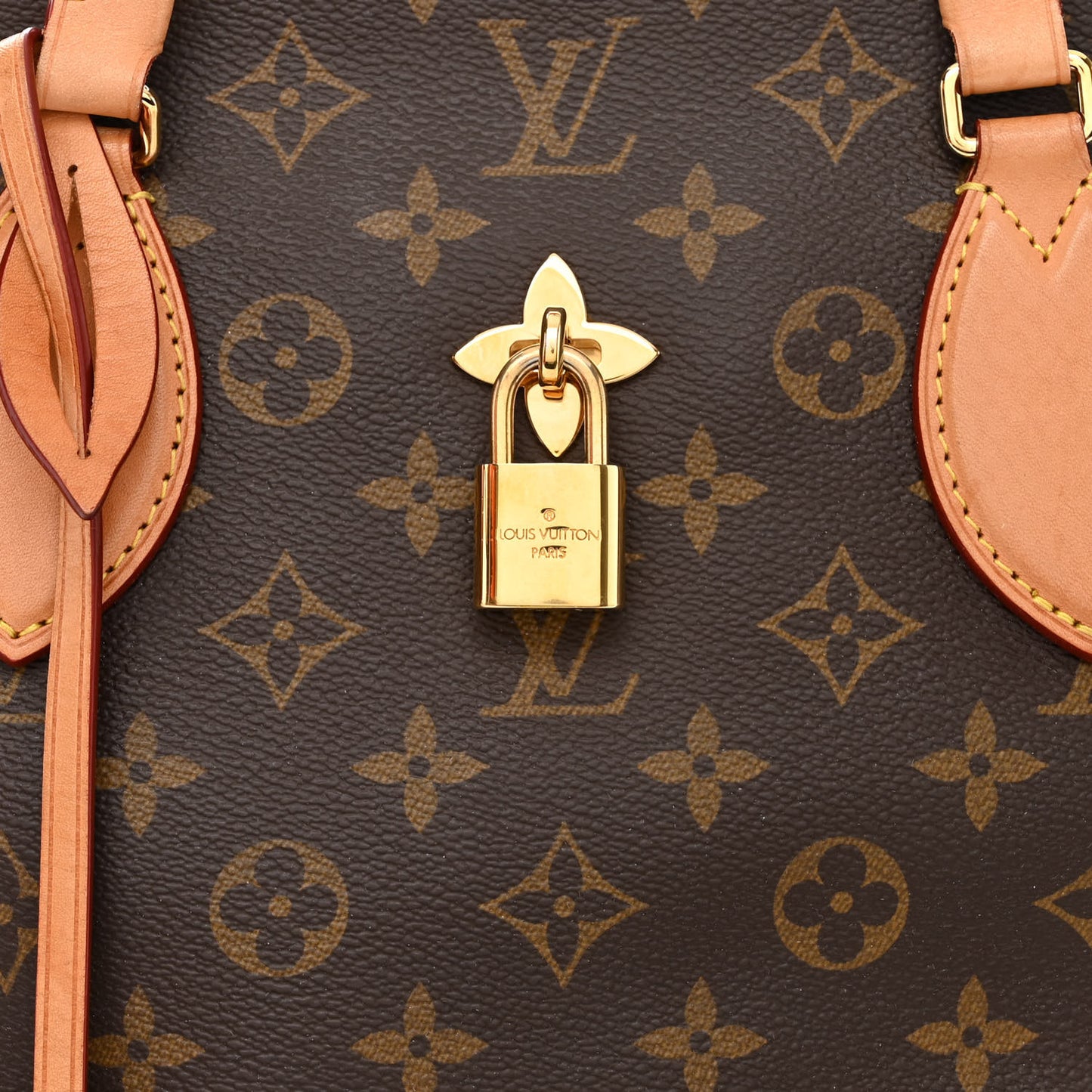 Monogram Flower Zipped Tote MM Beige