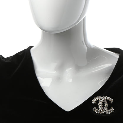 Chanel Crystal Pearl CC Brooch Gold 2 of 6