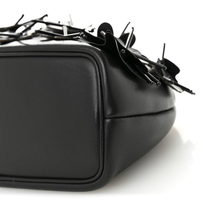Jacquemus Lambskin Le Petit Calino Brode Ring Top Handle Bag Black 9 of 10