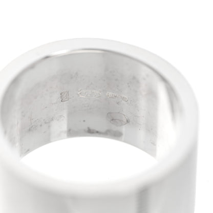 Gucci Sterling Silver 12mm Trademark Wide Band Ring 52 6 4 of 4