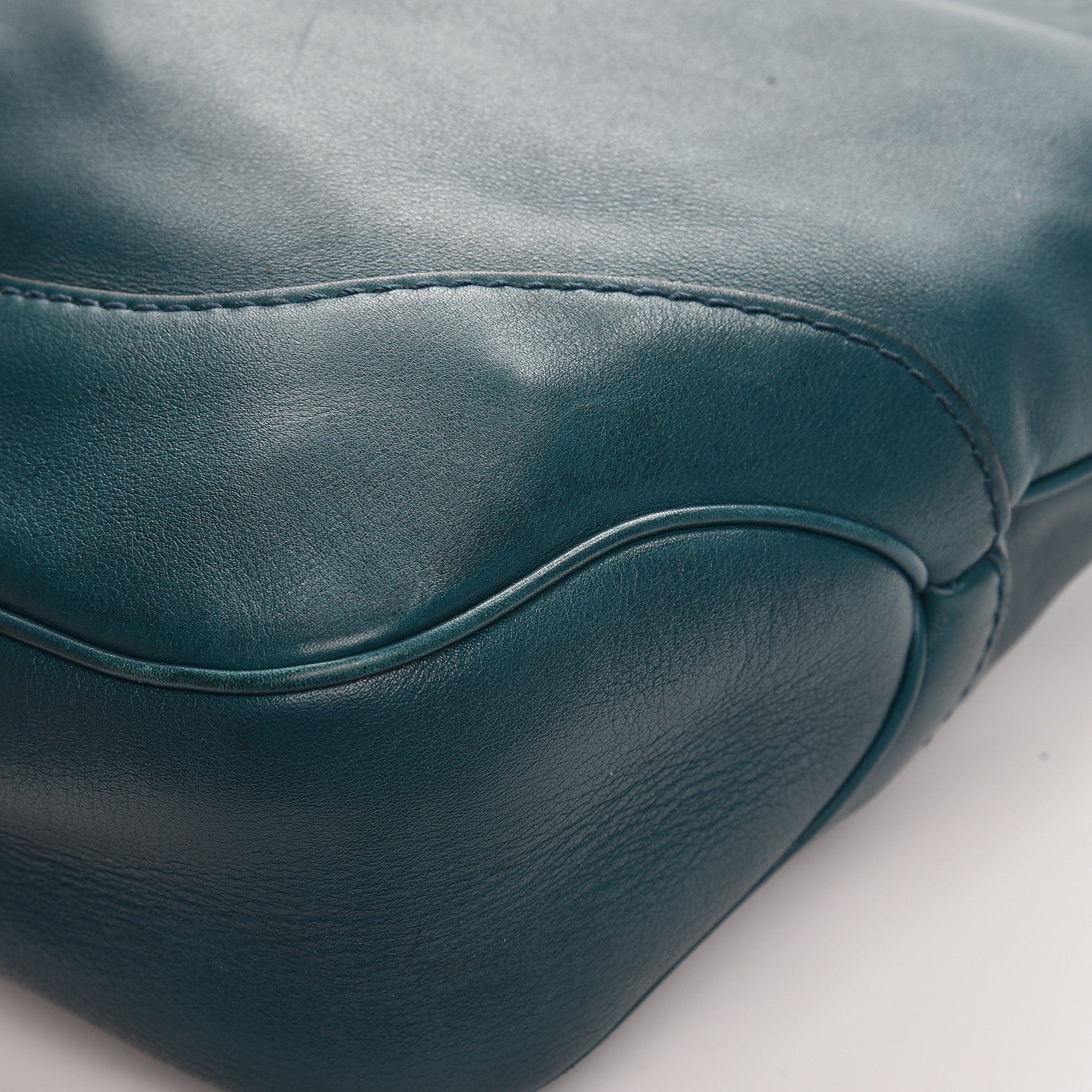 Gucci Calfskin Medium New Jackie Shoulder Bag Teal 10 of 12