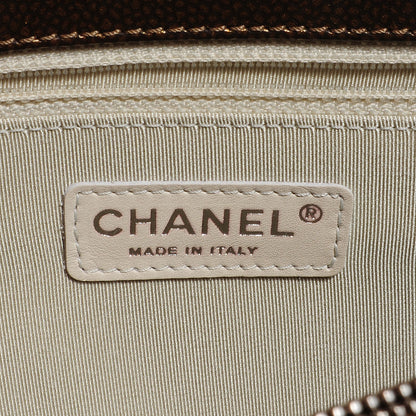 Chanel Metallic Caviar Quilted Grand Shopping Tote GST Khaki 7 of 8