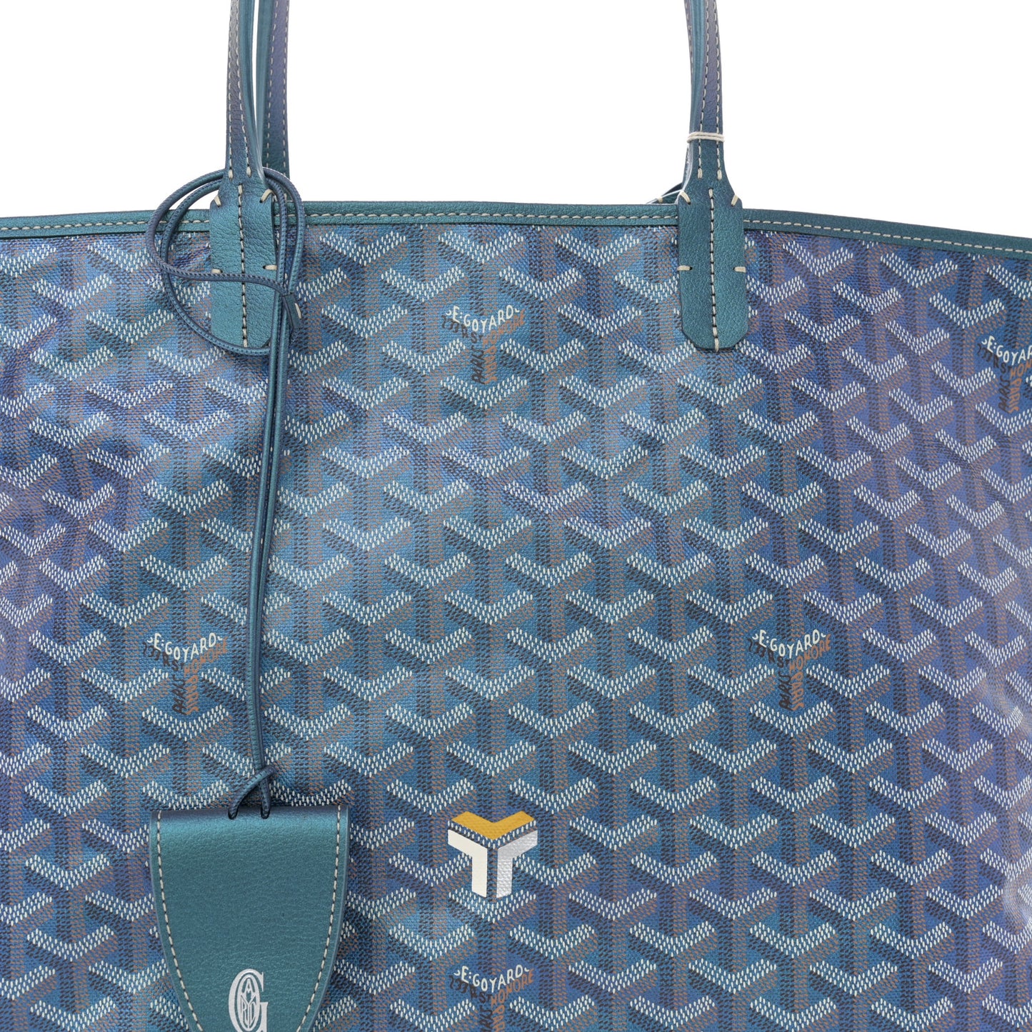 Iridescent Goyardine Saint Louis PM Pearly Blue