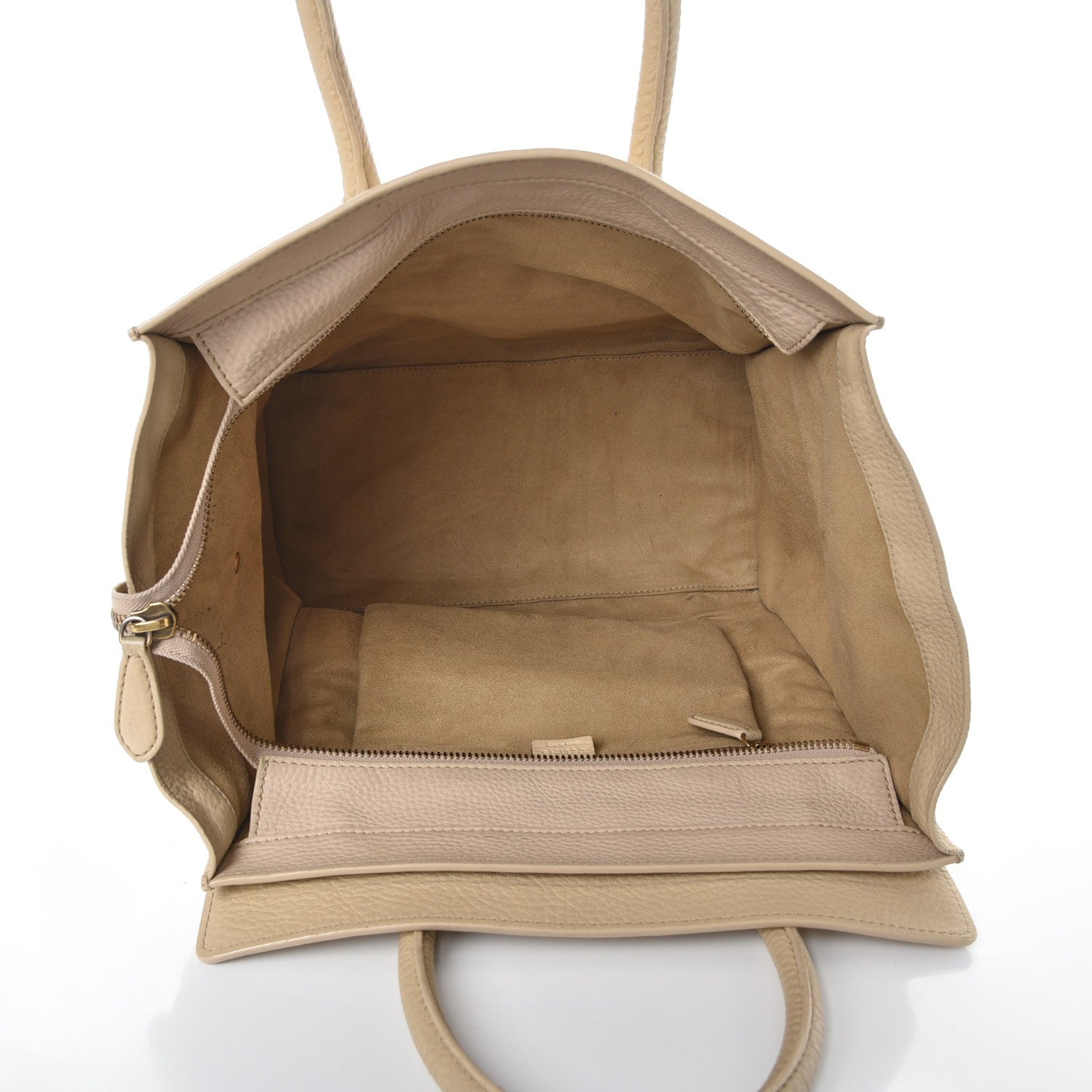 Celine Pebbled Calfskin Mini Luggage Cream 6 of 12