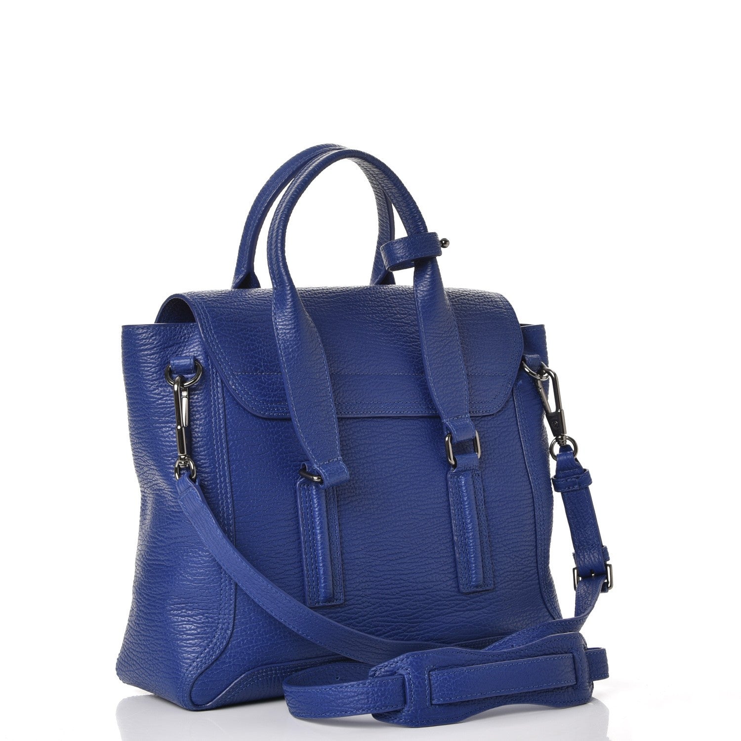3.1 Phillip Lim 3.1 Textured Calfskin Medium Pashli Satchel Cobalt 4 of 8