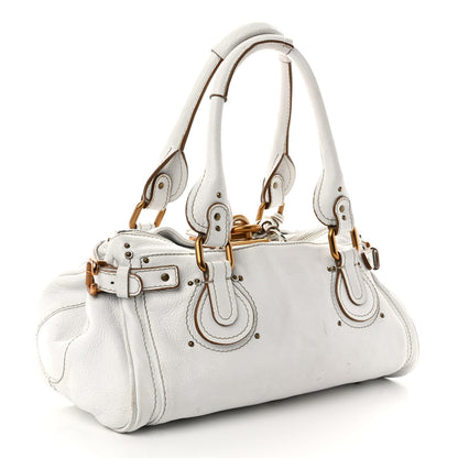 Chloe Calfskin Medium Paddington Satchel White 3 of 11