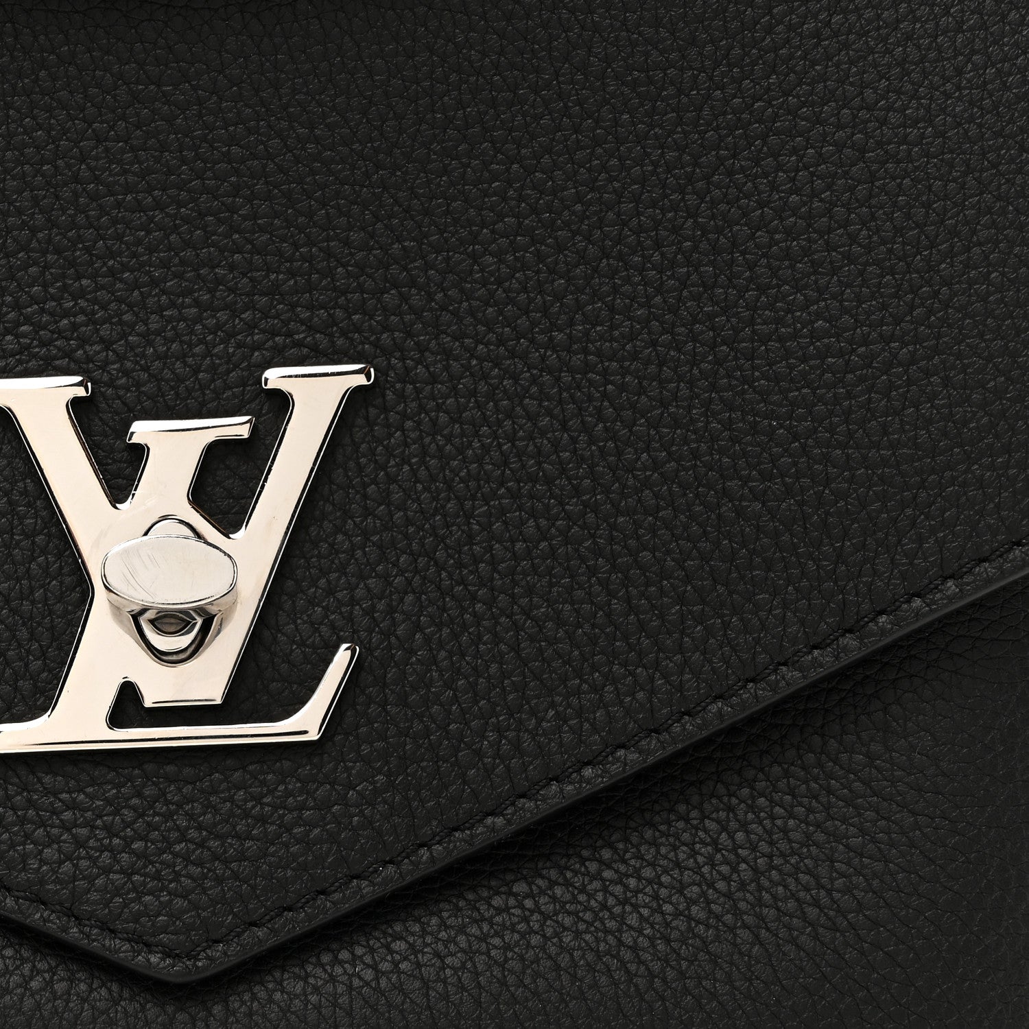 Louis Vuitton Soft Calfskin Mylockme Chain Bag BB Black 7 of 9