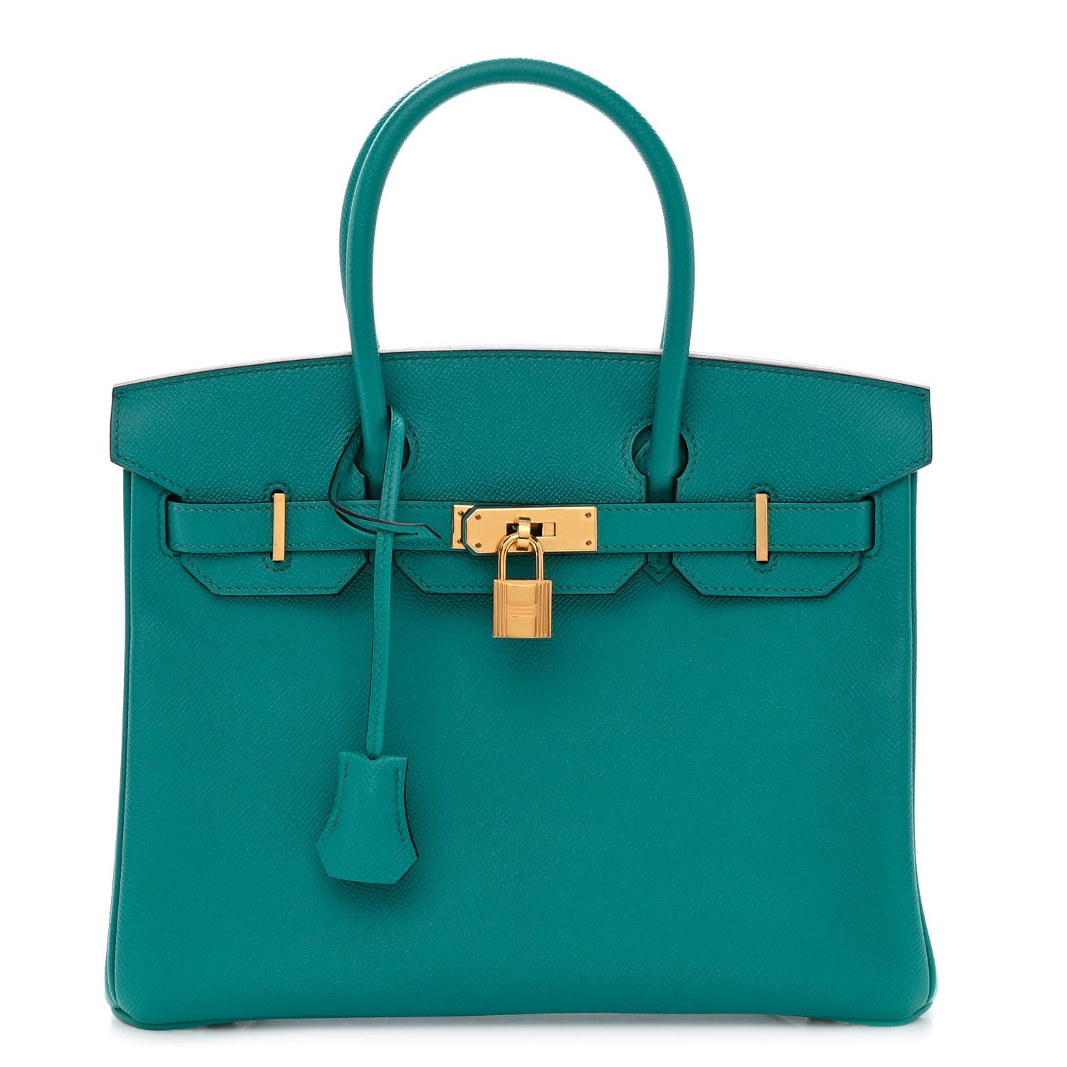Hermes Epsom Horseshoe Birkin 30 Bleu Paon 1 of 13