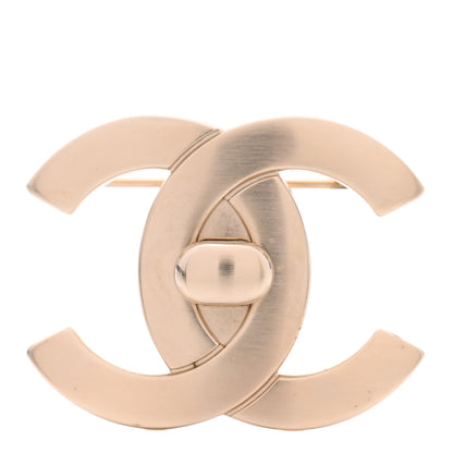 Chanel CC Turnlock Brooch Gold 1 of 6