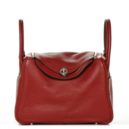 Hermes Taurillon Clemence Lindy 30 Rouge Garance 1 of 7