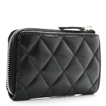Chanel Caviar Quilted Zipped Key Holder Case Black 3 of 8