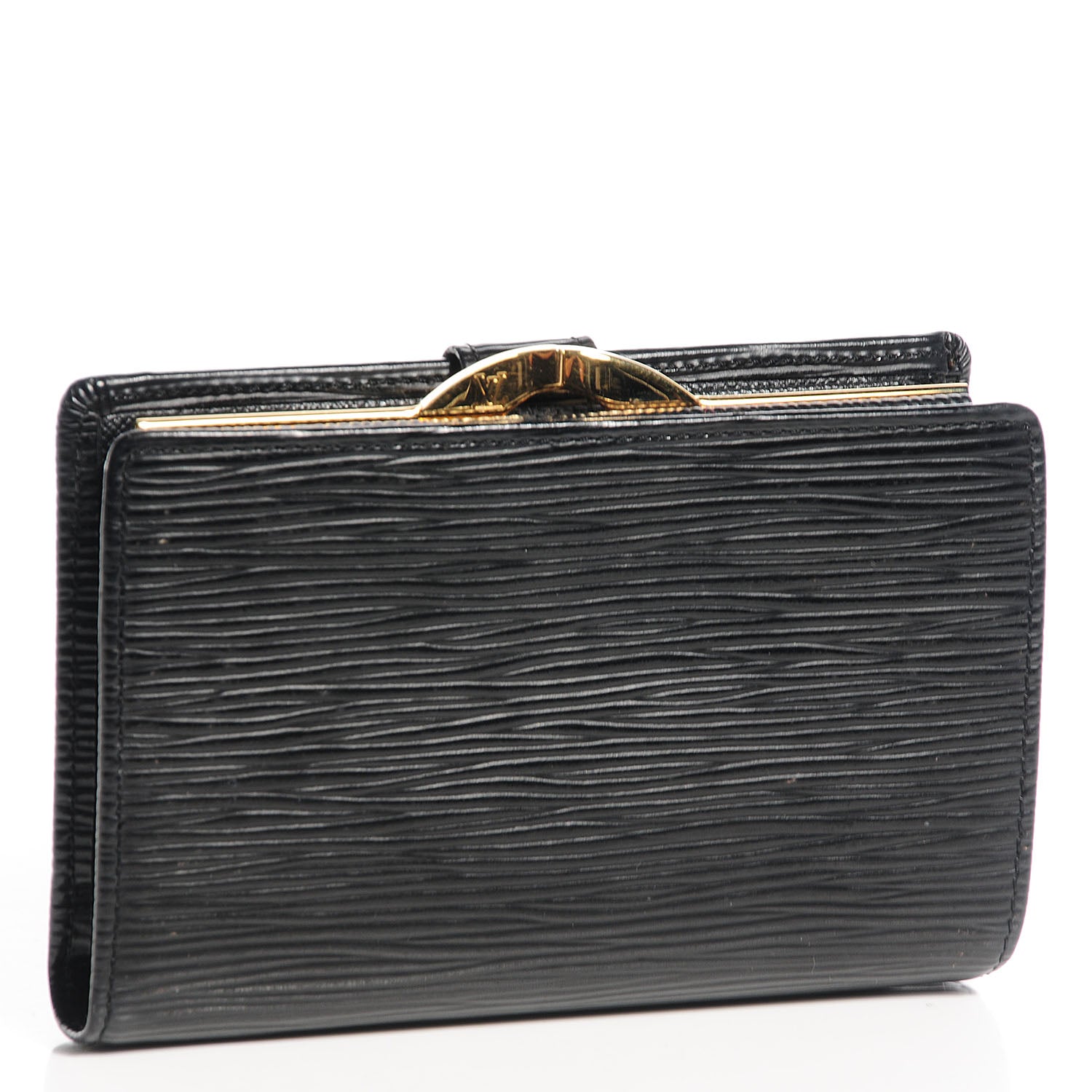 Louis Vuitton Epi French Purse Wallet Black 3 of 7