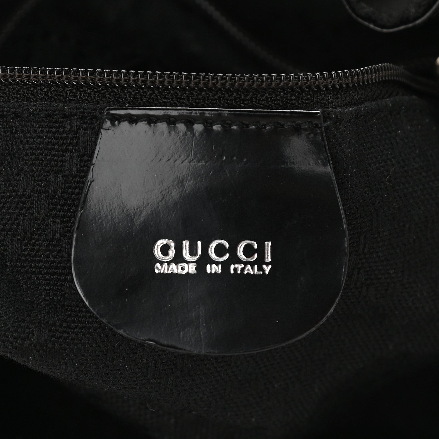 Gucci Nylon Bamboo Top Handle Bucket Bag Black 6 of 9