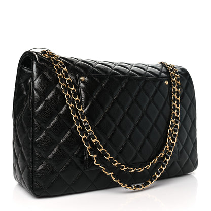 Chanel Caviar Quilted XXL Travel Flap Bag Black 3 of 12