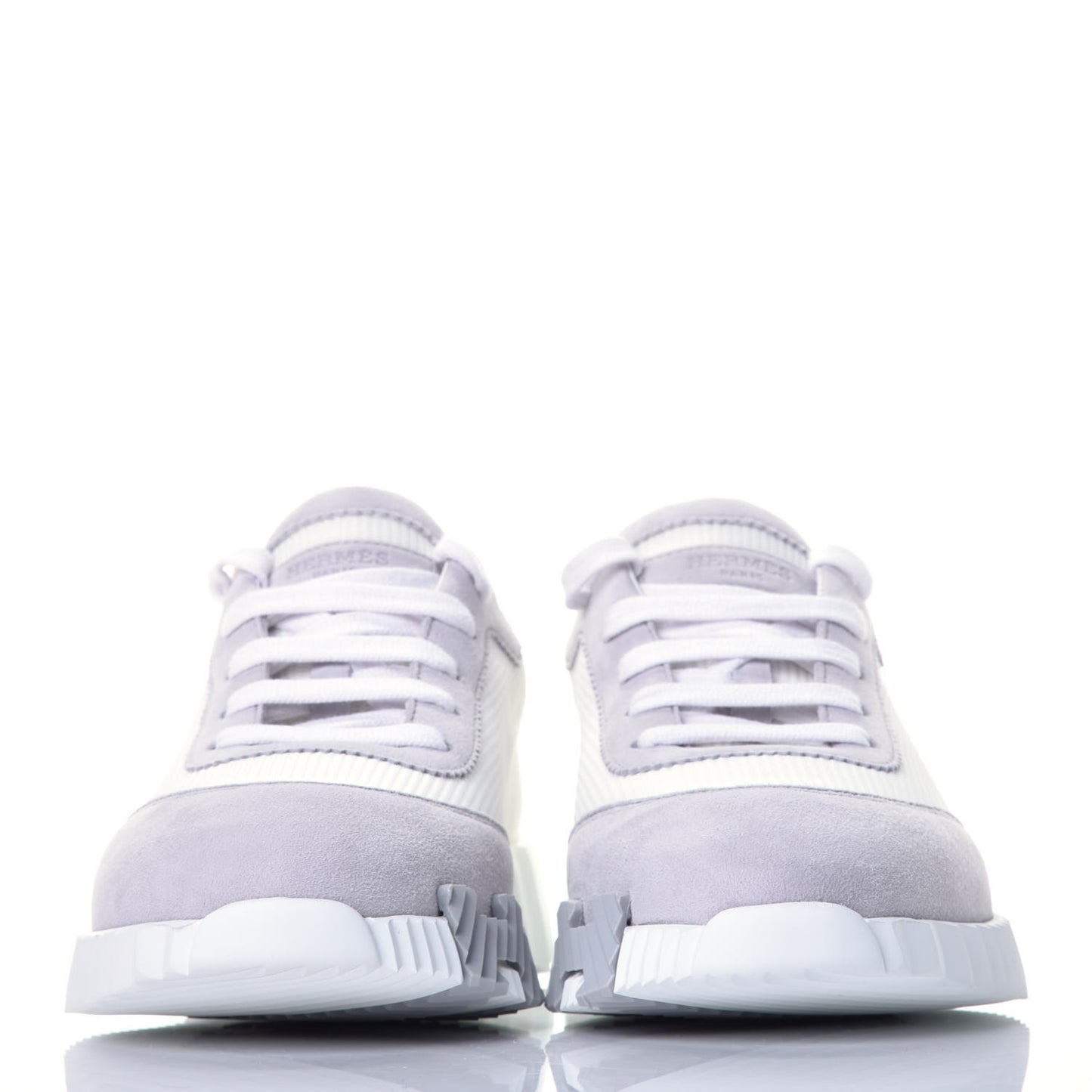 Technical Canvas Suede Goatskin Bouncing Sneakers 37.5 White Multicolor
