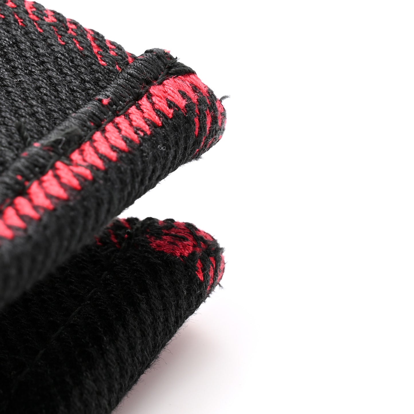 Canvas Embroidered Checkered Book Tote Black Red