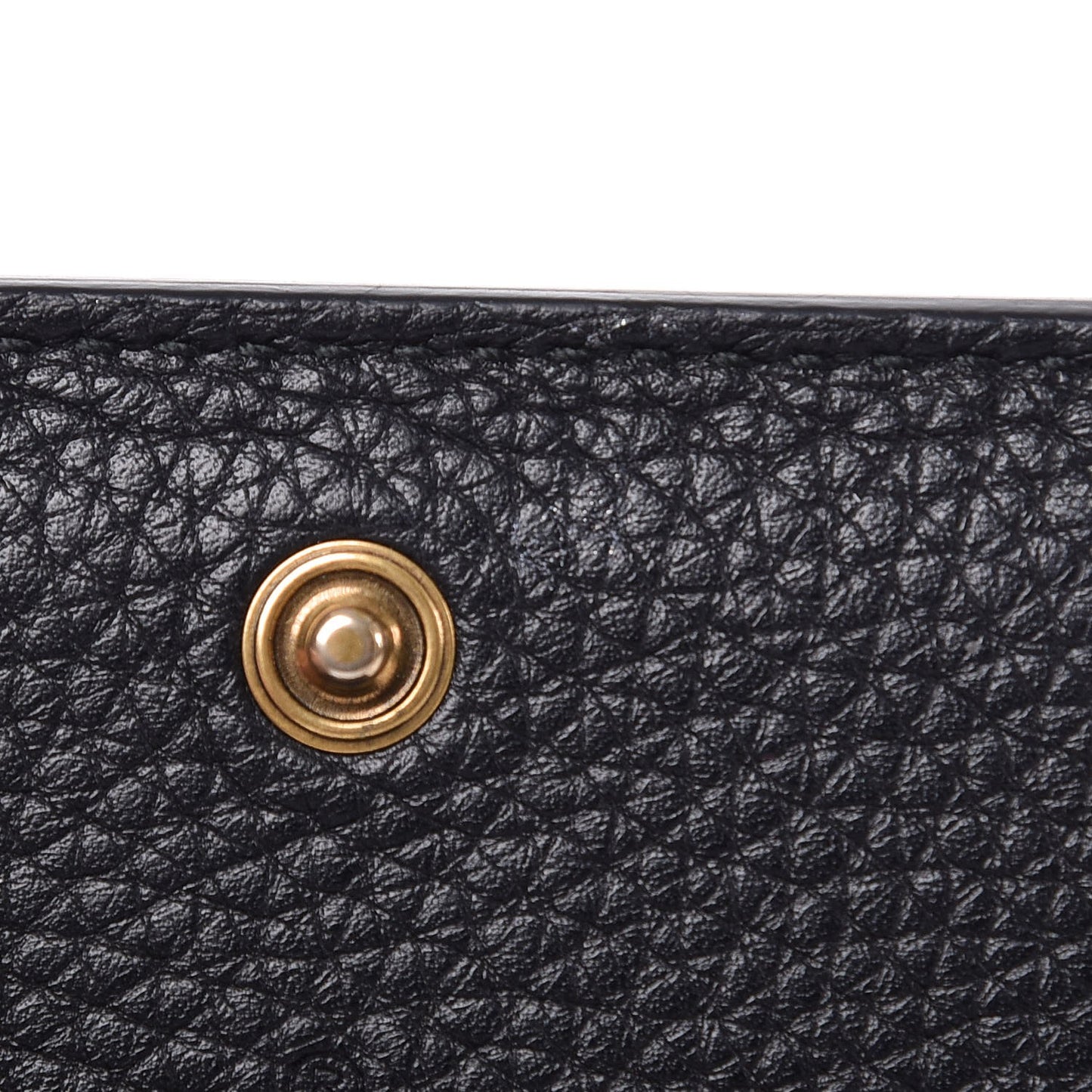 Pebbled Calfskin Animalier Tiger Card Case Black