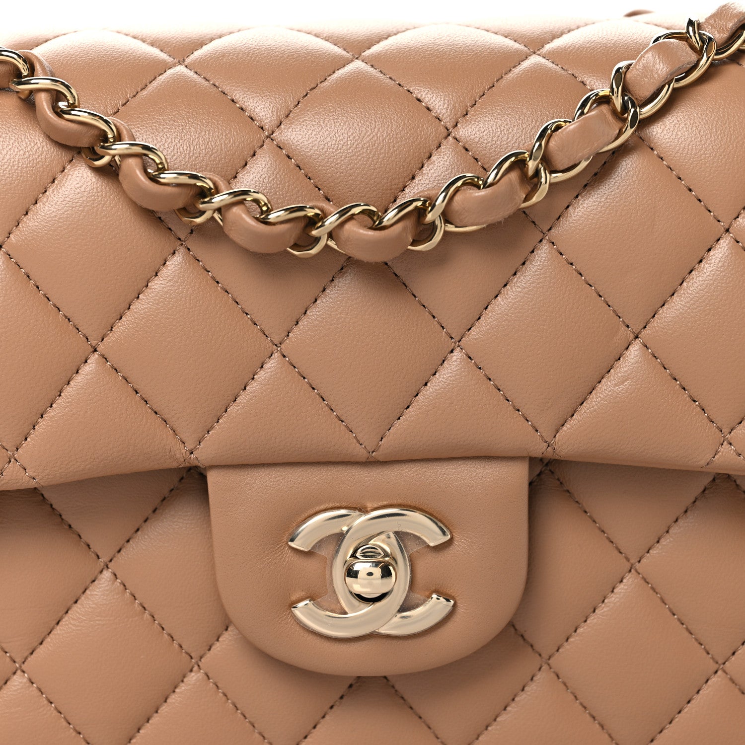 Chanel Lambskin Quilted Small Double Flap Brown 8 of 11