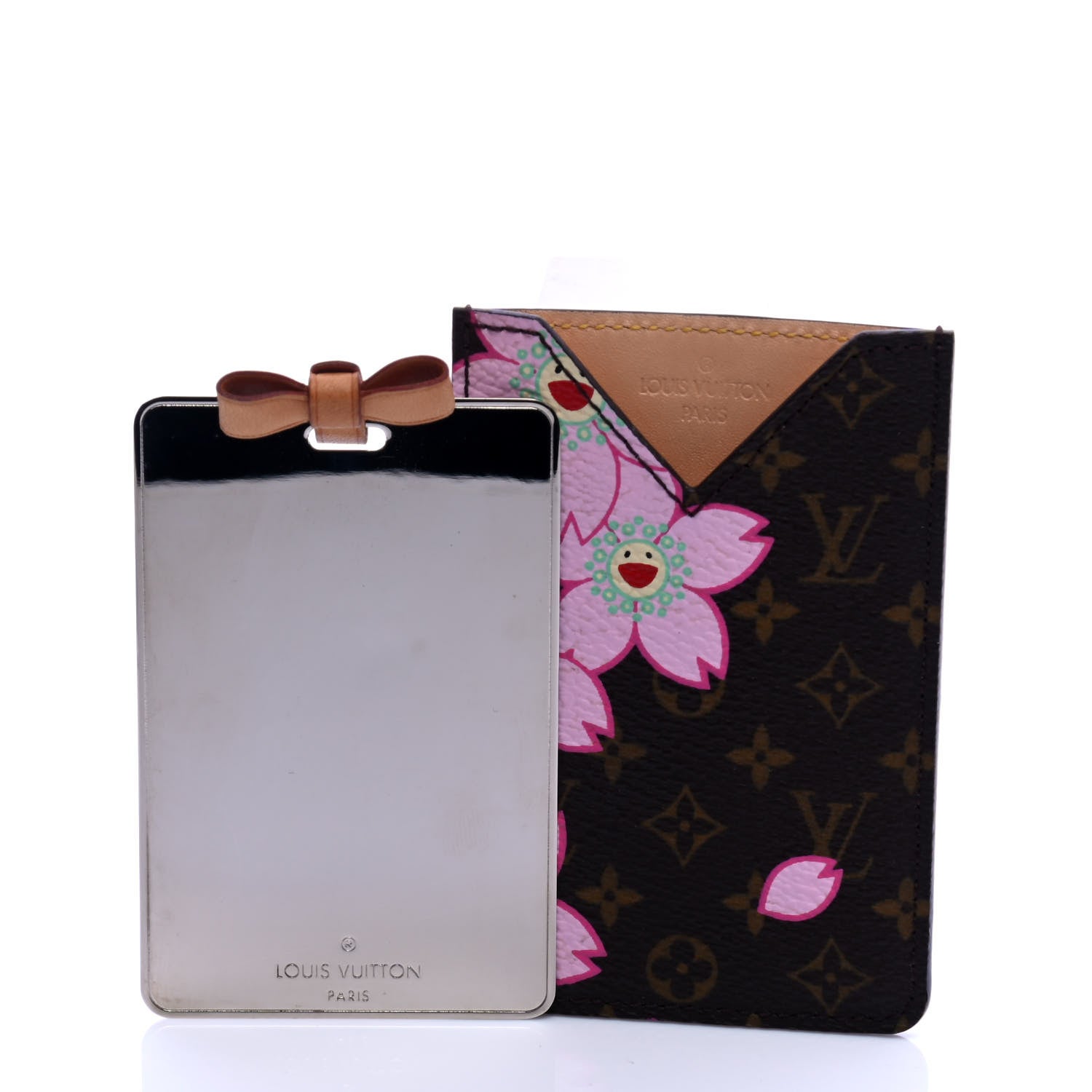 Louis Vuitton Monogram Cherry Blossom Mirror With Case Brown 4 of 6
