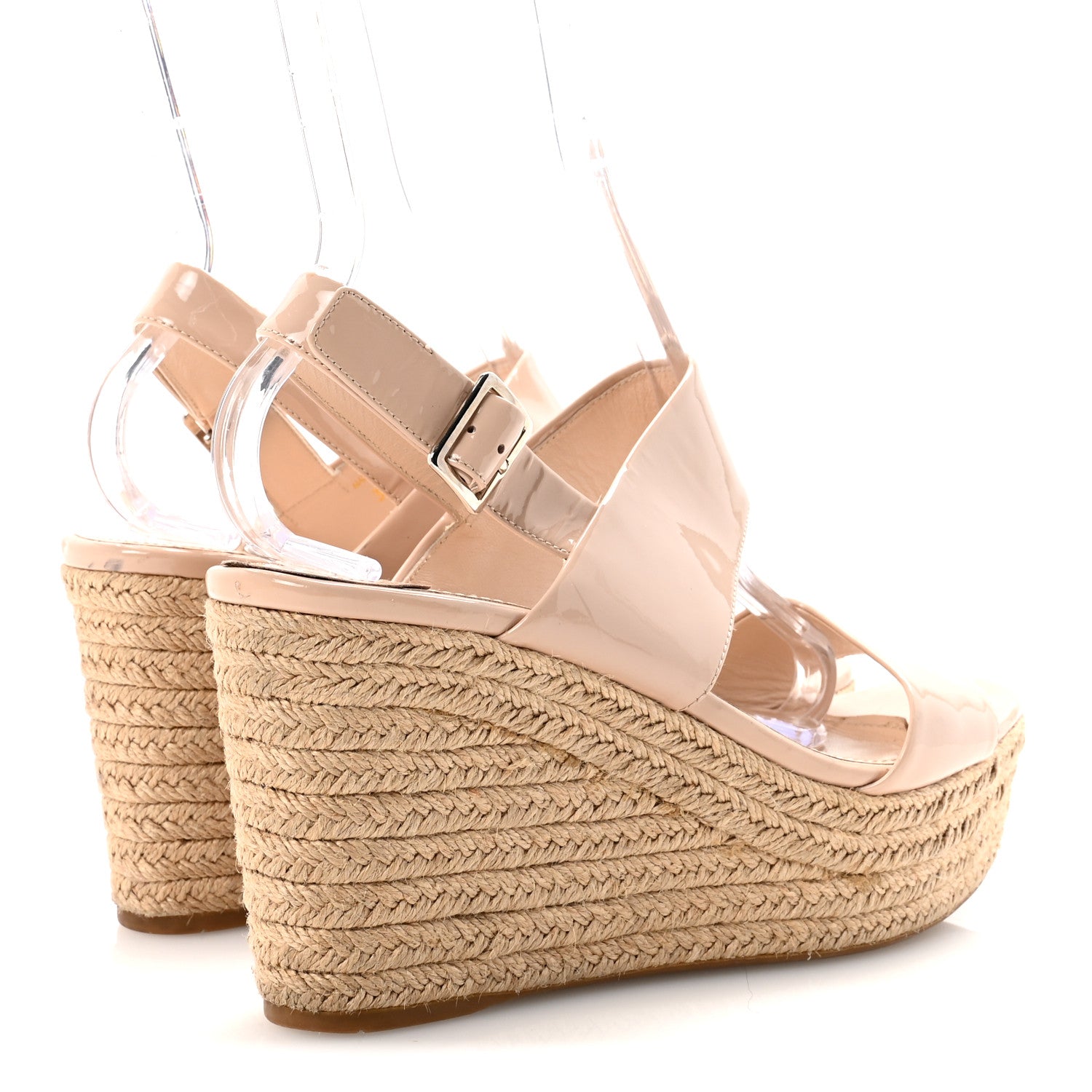 Prada Patent Espadrilles Platform Sandals 39 Beige 5 of 9