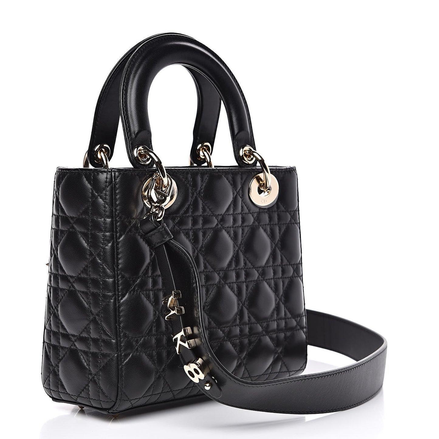 Lambskin Cannage Small My ABCDior Lady Dior Black