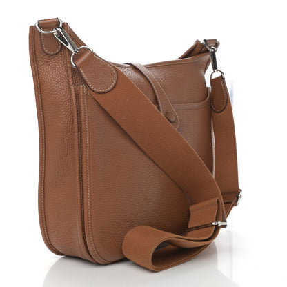 Hermes Taurillon Clemence Evelyne III PM Gold 3 of 12