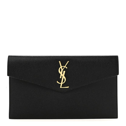 Saint Laurent Grain De Poudre Uptown Pouch Black 1 of 8