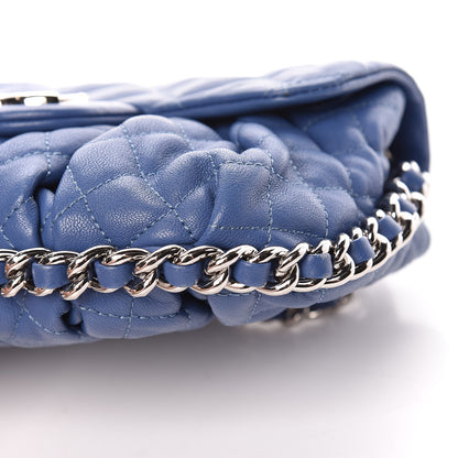 Chanel Washed Lambskin Quilted Mini Chain Around Flap Blue 9 of 10