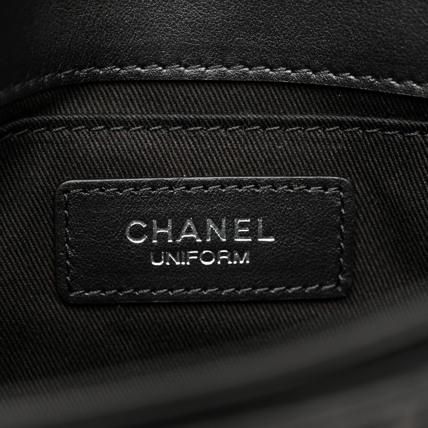 Chanel Calfskin Quilted CC Uniform Flap Belt Bag Black 6 of 12