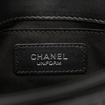 Chanel Calfskin Quilted CC Uniform Flap Belt Bag Black 6 of 12