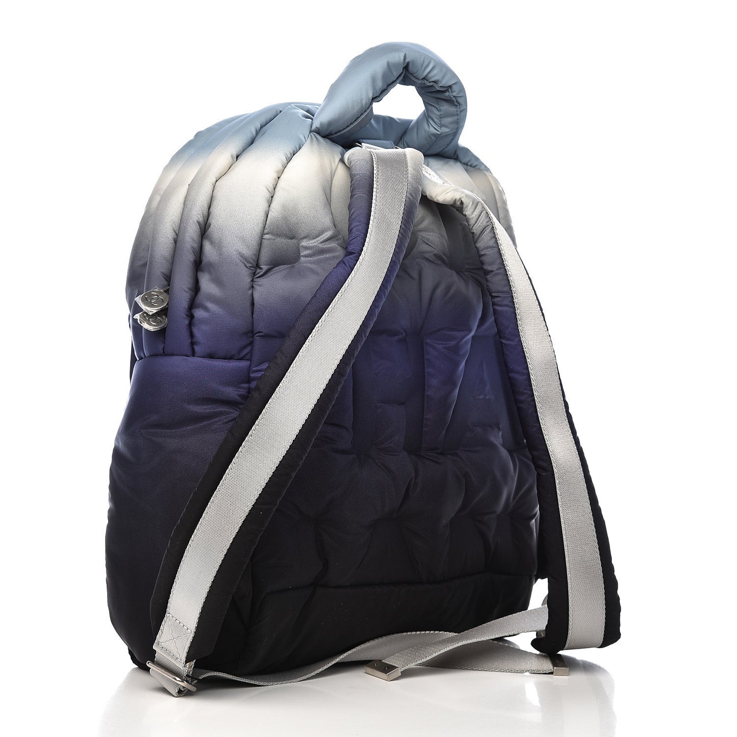 Nylon Embossed Small Doudoune Backpack Black Blue White