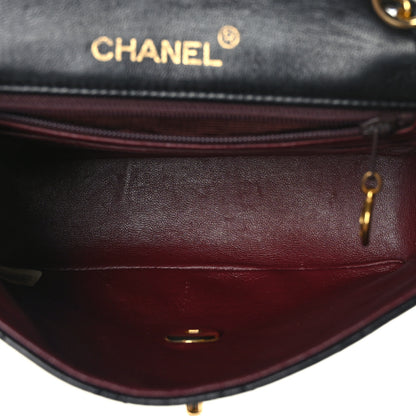 Chanel Lambskin Quilted Mini Square Flap Bag Black 6 of 9