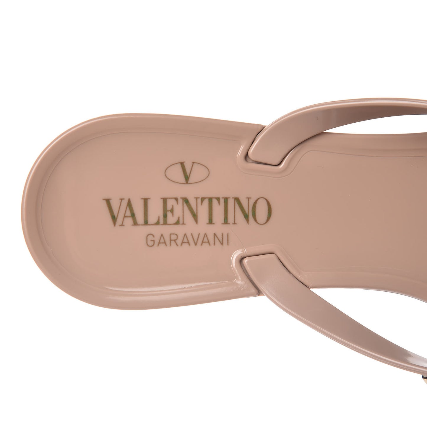 PVC Jelly Rockstud Bow Thong Sandals 39 Poudre