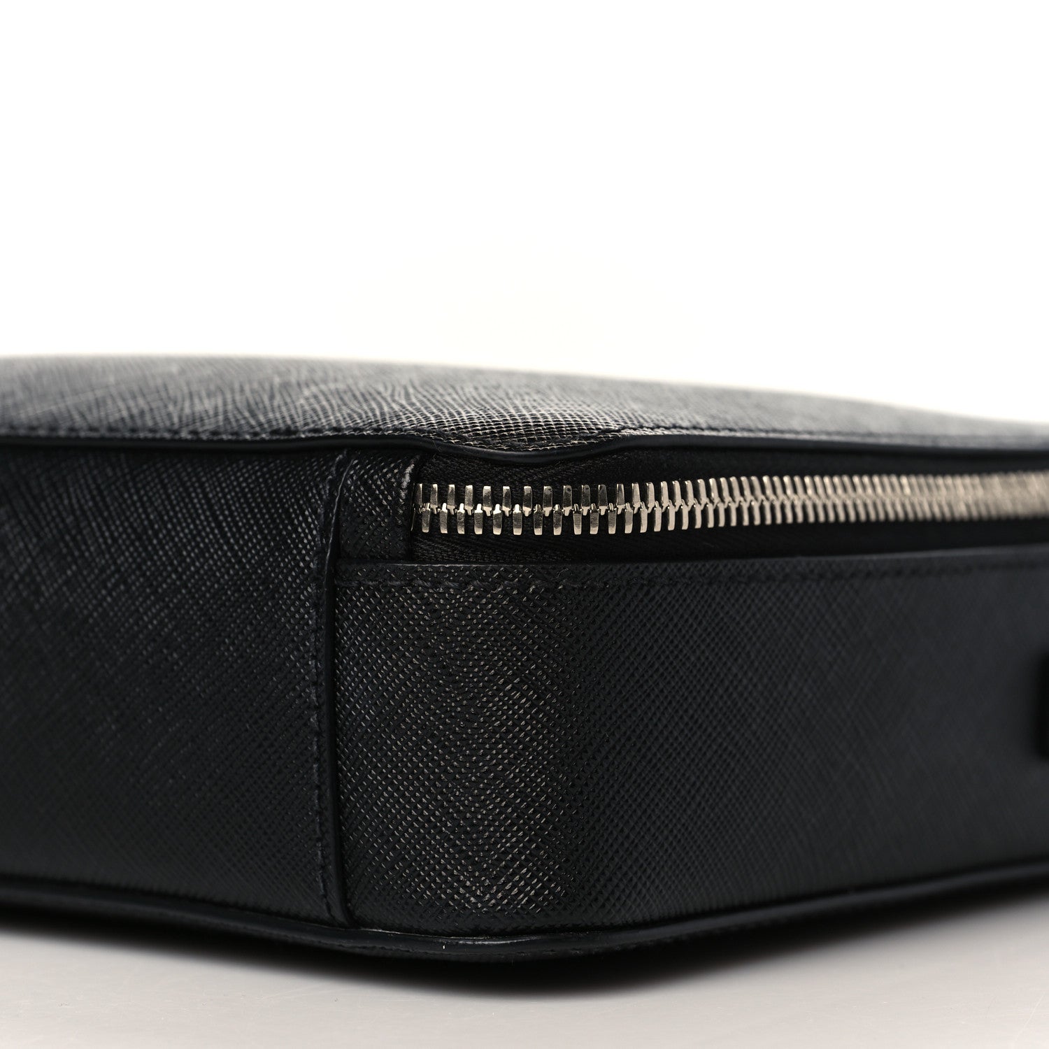 Prada Saffiano Travel Medium Brique Crossbody Bag Black 7 of 7