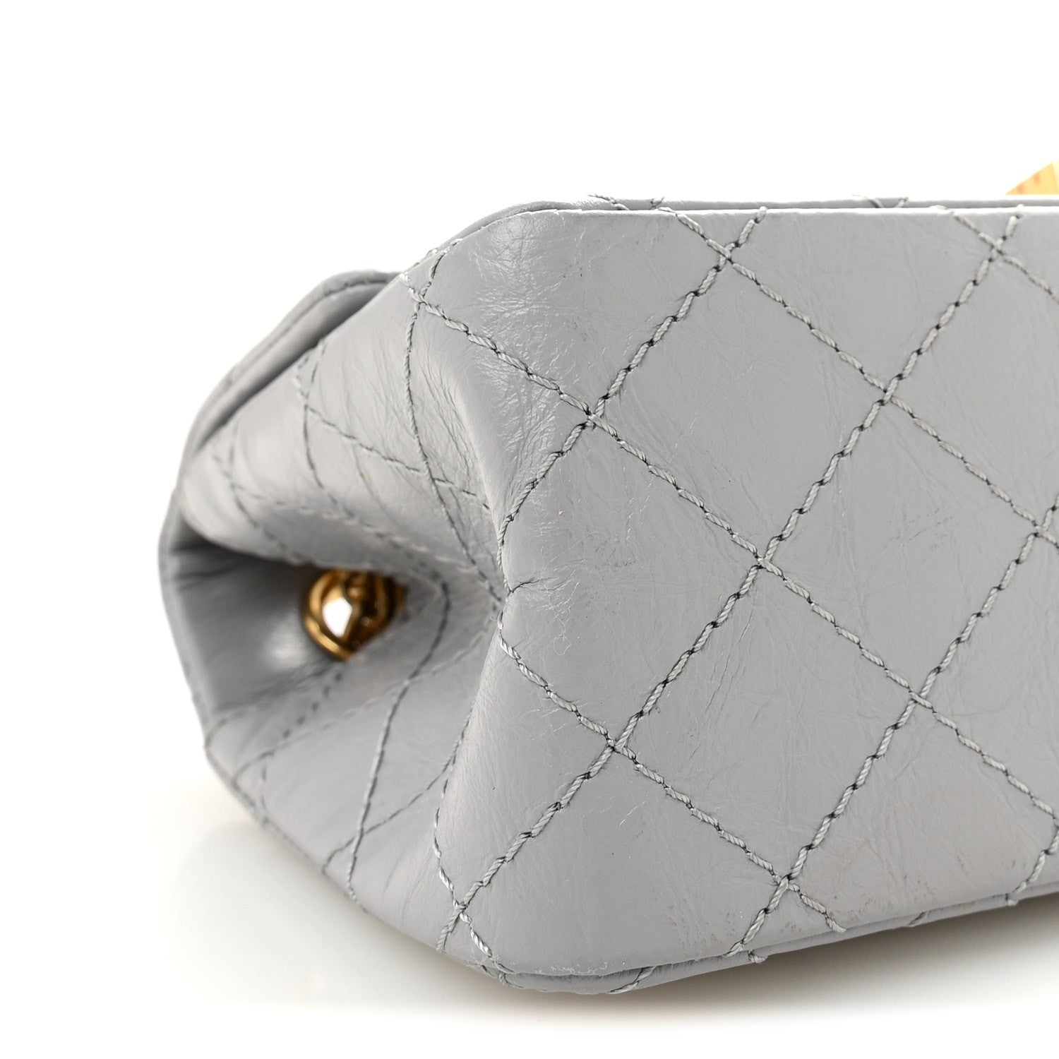 Chanel Aged Calfskin Quilted 2.55 Reissue Mini Flap Grey 9 of 10