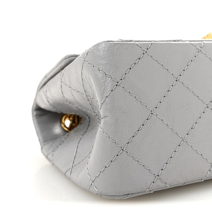 Chanel Aged Calfskin Quilted 2.55 Reissue Mini Flap Grey 9 of 10