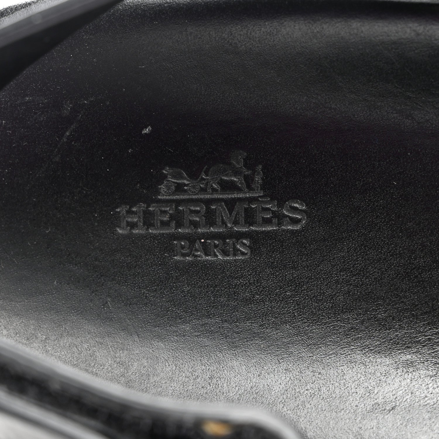 Hermes Calfskin Mens Takara Sandals 43 Black 7 of 15