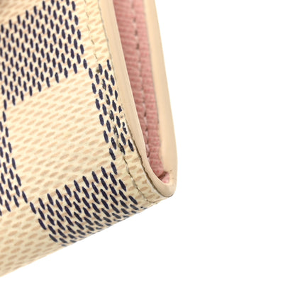 Louis Vuitton Damier Azur Emilie Wallet Rose Ballerine 10 of 11