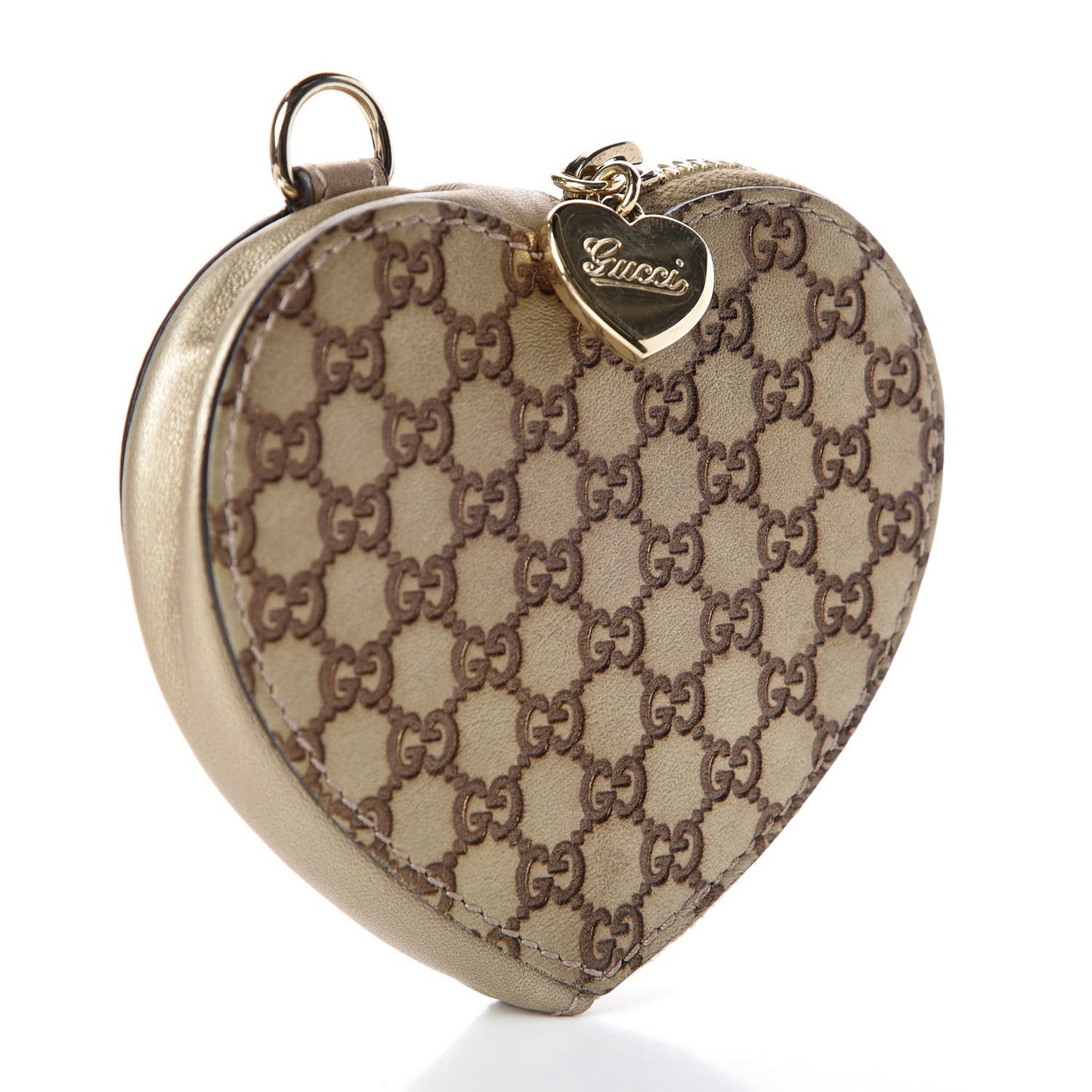Microguccissima Heart Coin Purse Gold