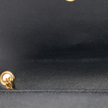 Saint Laurent Grain De Poudre Small Monogram Kate Satchel Black 9 of 11