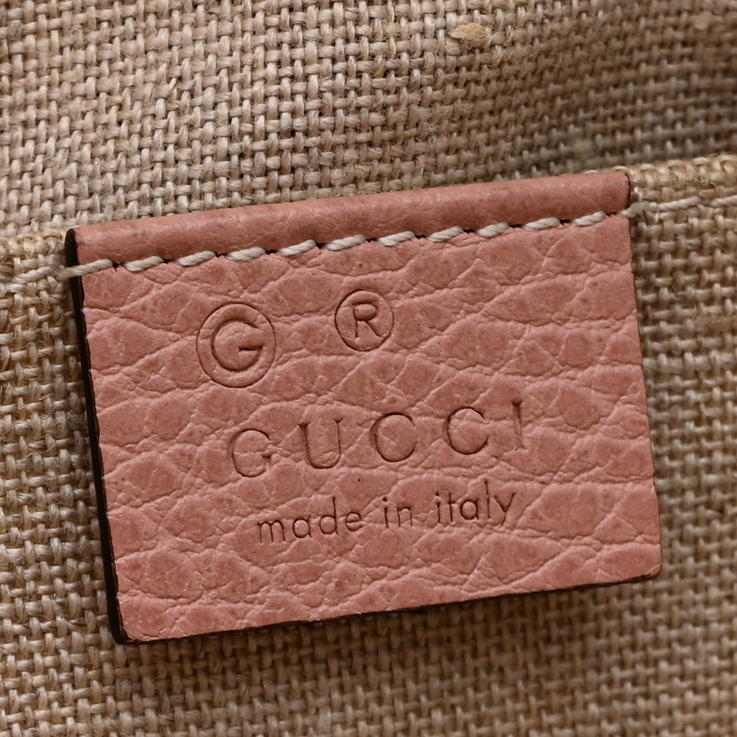 Dollar Calfskin Small GG Charm Dome Bag Soft Pink
