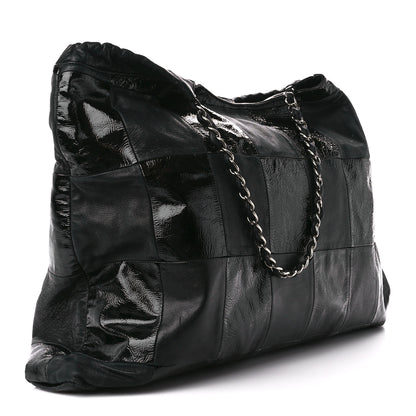 Chanel Patent Patchwork Brooklyn Tote Black 3 of 11