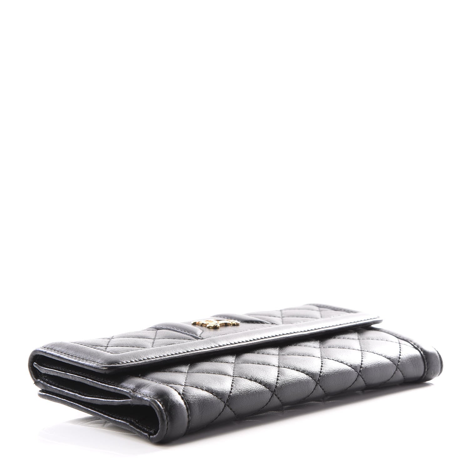 Burberry Calfskin Quilted Continental Wallet Black 3 of 12