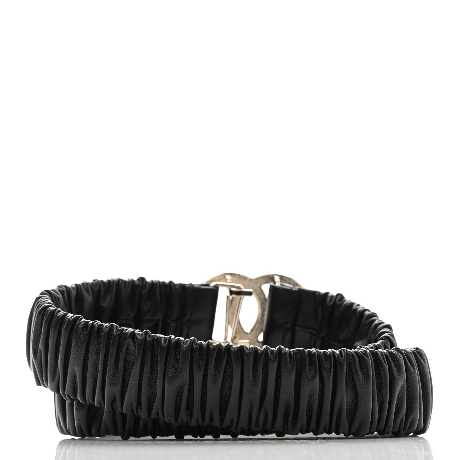 Chanel Lambskin Crystal CC Belt 85 34 Black 2 of 4